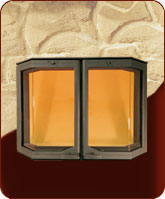 510 - Дверца-эркер чугунное литье, серая размеры 520х335 мм, вес 25,0 кг 